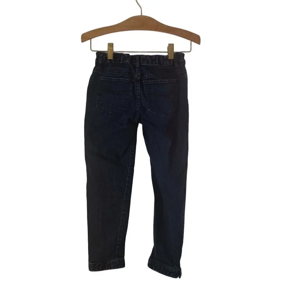 GAP Girl’s Super Skinny Dark Wash Adjustable Waist Snap Ankle Jeans / Size: 8R
